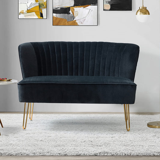 45-inch Modern Velvet Loveseat Sofa for Apartment Small Spaces