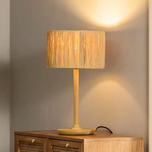 Boho Solid Wood Table Lamp