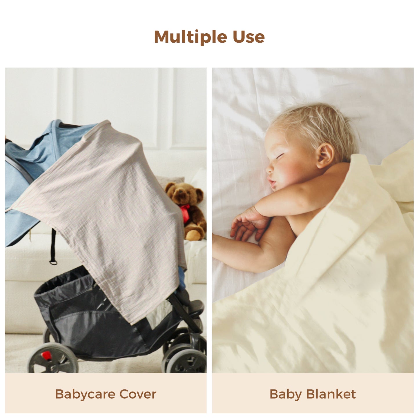 Soft Cotton Baby Nursing Cover with Adjustable Straps