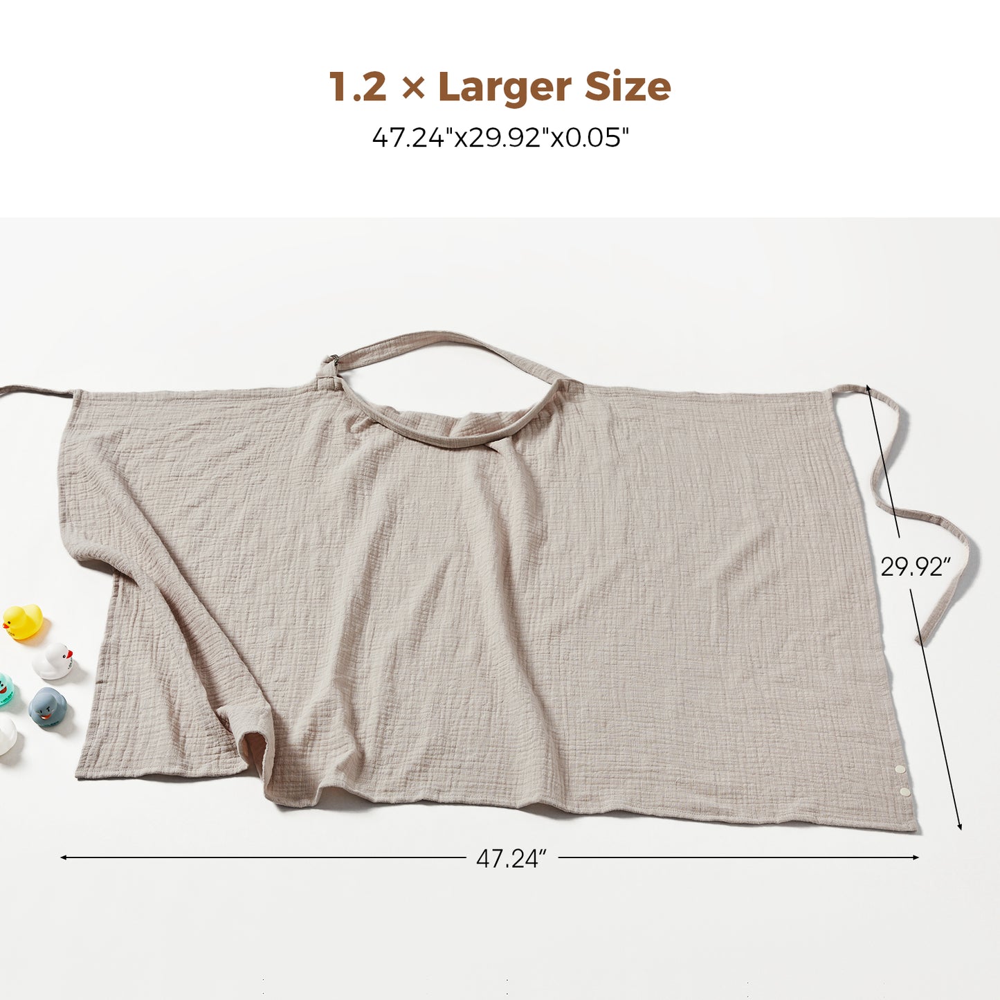 Soft Cotton Baby Nursing Cover with Adjustable Straps